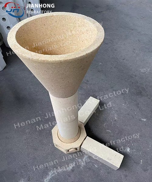 Complete High Alumina Bottom Pouring Refractory Set (Funnel, Runner & Spider) for Steel Ingot Casting