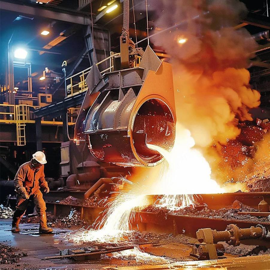 Molten Steel Teeming Process using High Alumina Runner Bricks for Bottom Pouring Ingots